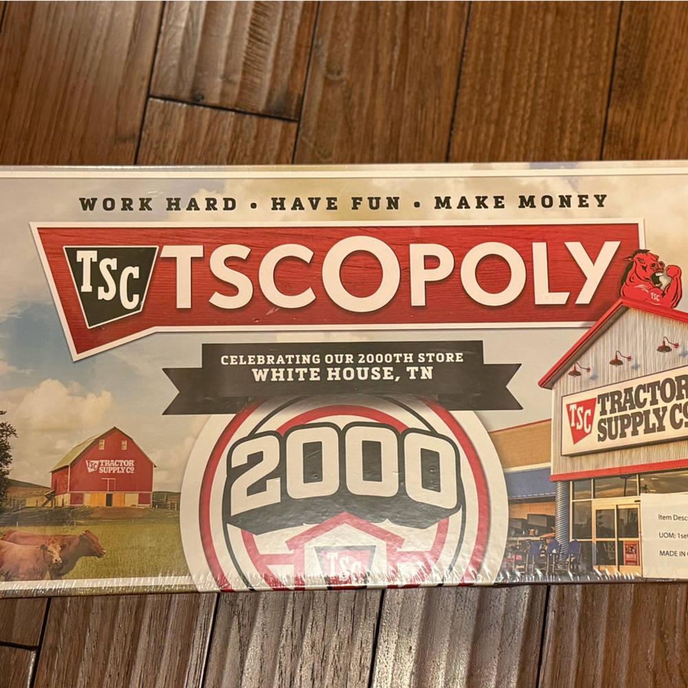 TSCOPOLY (TRACTOR SUPPLY CO.) MONOPOLY‎ SEALED!! GAME CELEBRATE 2000TH STORE